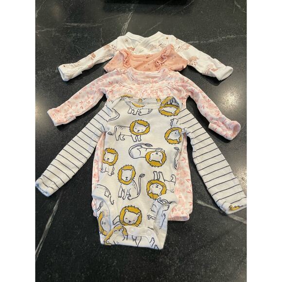 Carter’s Bundle of  4 (four) Preemie / newborn onesies. - Picture 1 of 10